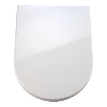 WENKO 18396100-WC PALMA Toilet Seat 46.5 x 35.7 cm White/Silver