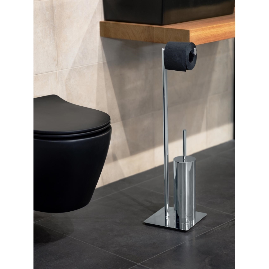 WENKO 18562100 - RECCO Toilet Brush 20 x 71.5 cm, Polished Chrome