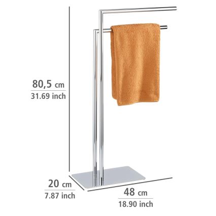 WENKO 18563100 - RECCO Towel Stand 48x80,5 cm Polished Chrome