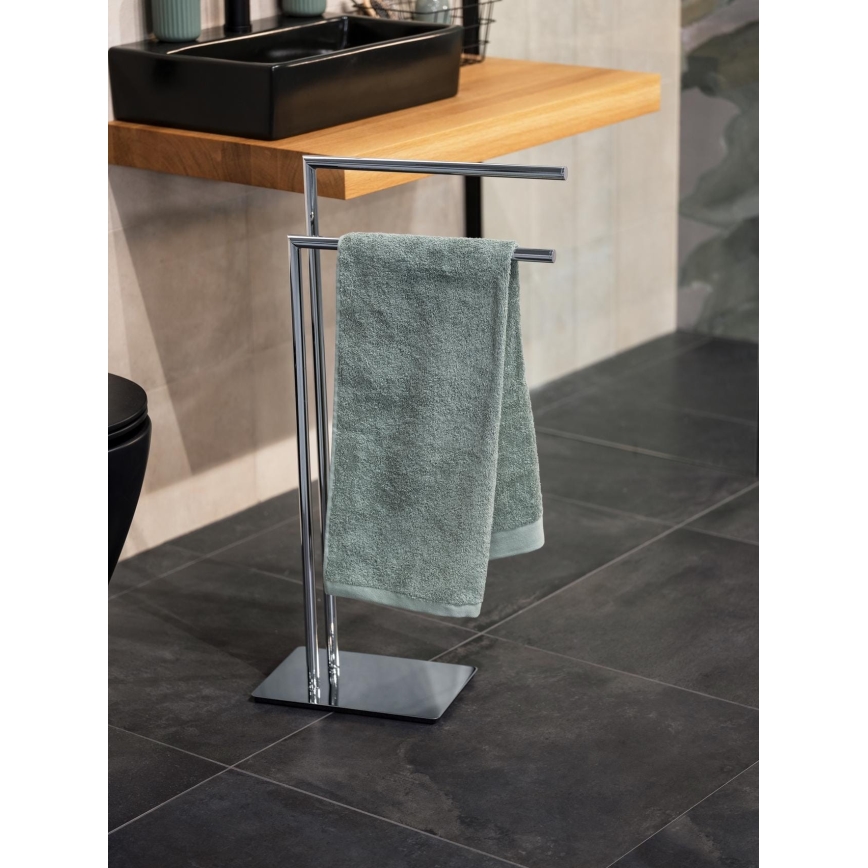 WENKO 18563100 - RECCO Towel Stand 48x80,5 cm Polished Chrome