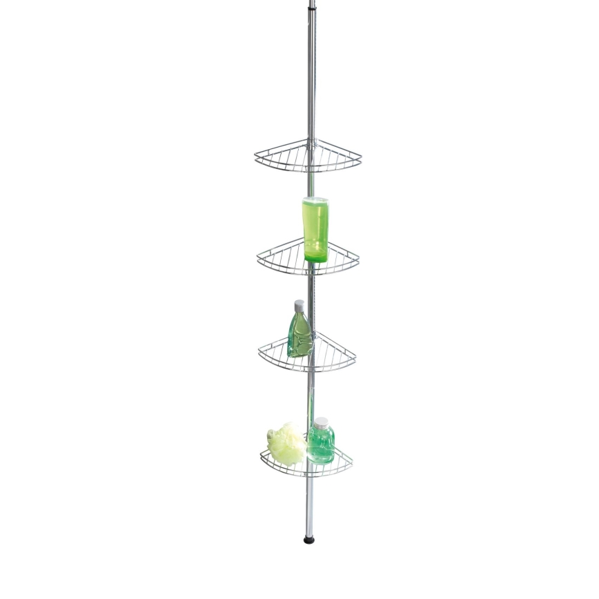 WENKO 18596100 - PREA Corner Unit 28 x 200 cm, stainless steel / polished chrome