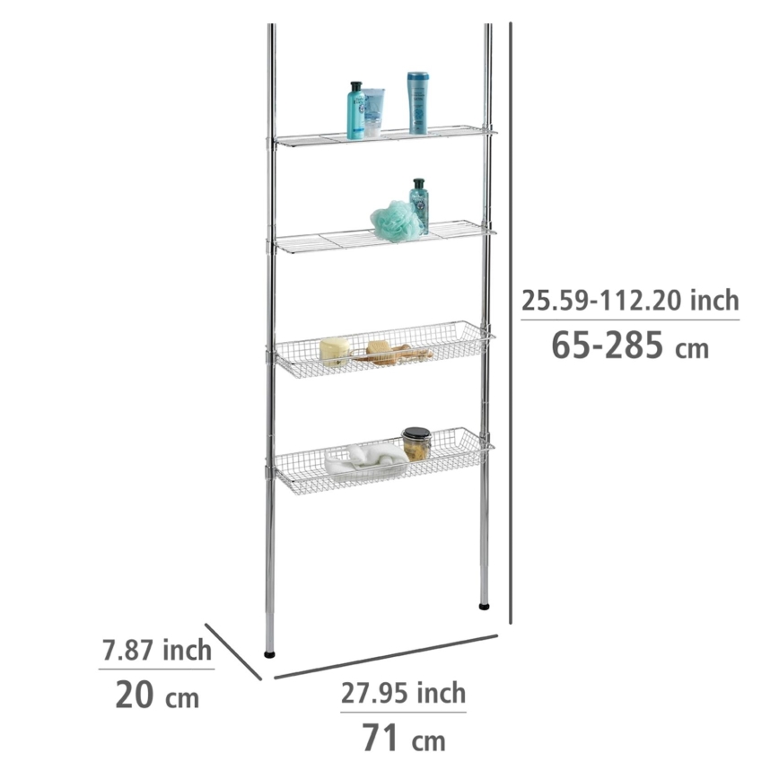 WENKO 18597100 - Shelving unit 71 x 285 cm, polished chrome