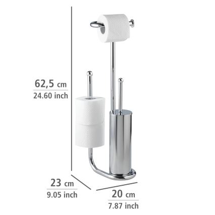 WENKO 18730100 - UNIVERSALO Toilet Brush 20 x 62.5 cm Polished Chrome