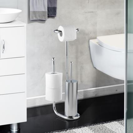 WENKO 18730100 - UNIVERSALO Toilet Brush 20 x 62.5 cm Polished Chrome