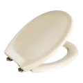 WENKO 18760100-WC OTTANA Toilet Seat, 37.5 x 44.5 cm, Beige/Silver