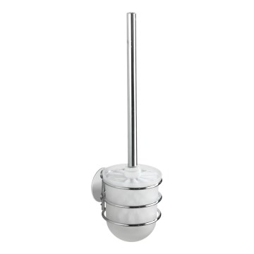 WENKO 18768100 - Toilet set TURBO-LOC ROUND STEEL 10 x 37.5 cm polished chrome/white