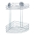WENKO 18914100-Corner shelf TURBO-LOC ROUND STEEL 26,5x33 cm polished chrome