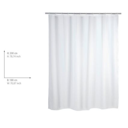 WENKO 19104100 - Shower Curtain 180x200 cm White