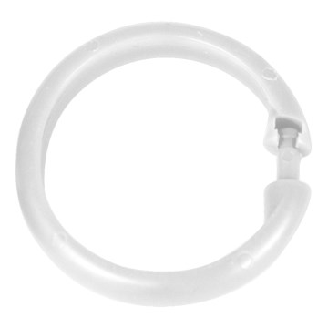 WENKO 19194100 - LYGE Shower Curtain Rings 6x6 cm, White