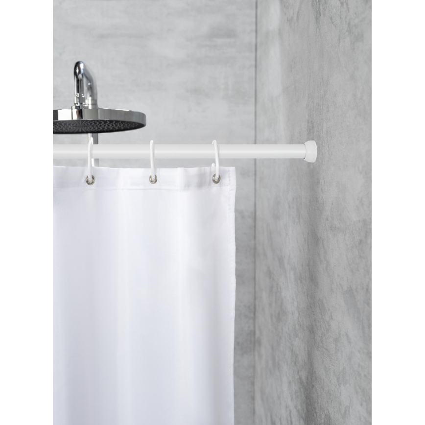 WENKO 19209100 - Shower rod, 18.5 x 2 cm, white