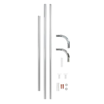 WENKO 19215100 - UNIVERSAL Rod Holder 2x2 cm, Chrome/White