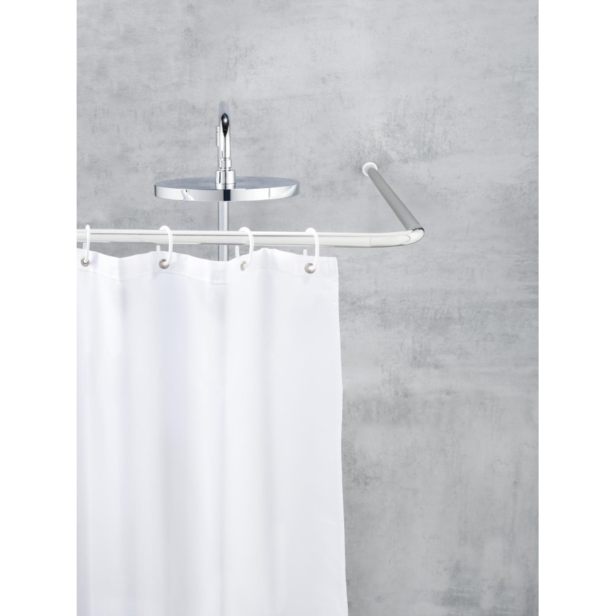 WENKO 19215100 - UNIVERSAL Rod Holder 2x2 cm, Chrome/White