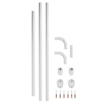 WENKO 19216100 - UNIVERSAL Rod Holder 2,5x2,5 cm White