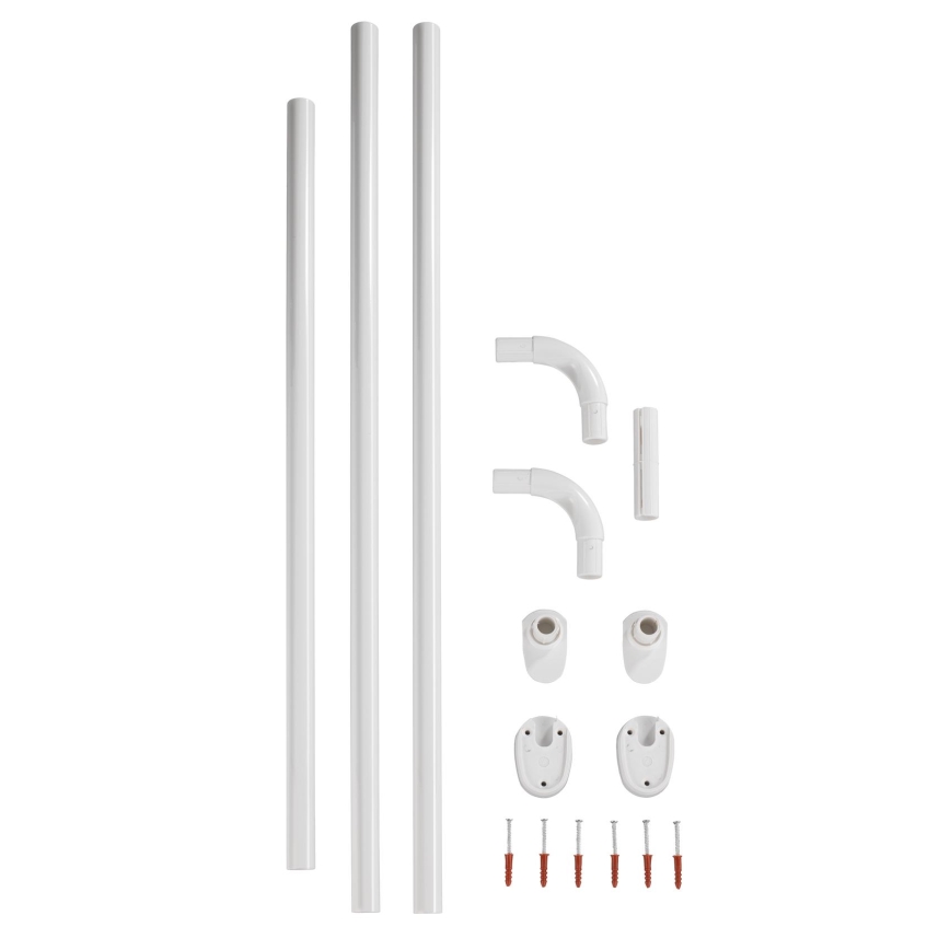 WENKO 19216100 - UNIVERSAL Rod Holder 2,5x2,5 cm White