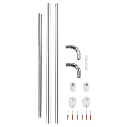 WENKO 19218100 - UNIVERSAL Rod 2.5 x 2.5 cm chrome/white