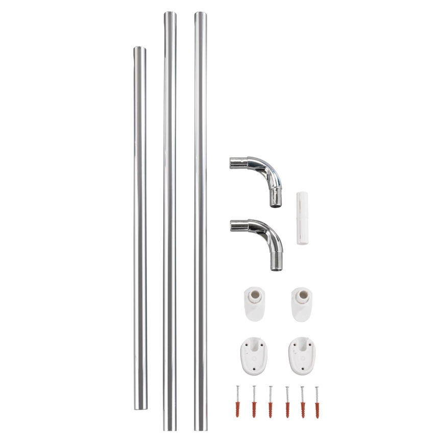 WENKO 19218100 - UNIVERSAL Rod 2.5 x 2.5 cm chrome/white