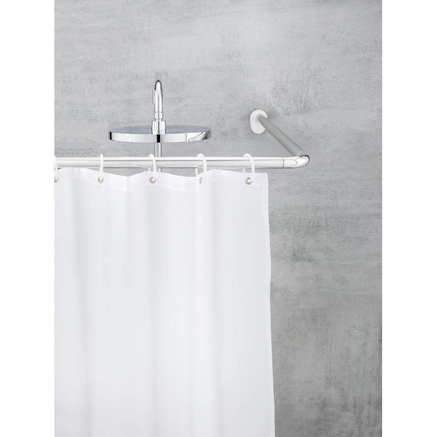WENKO 19218100 - UNIVERSAL Rod 2.5 x 2.5 cm chrome/white
