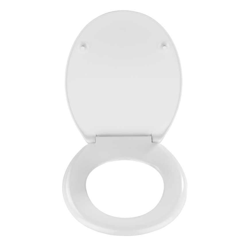 WENKO 19539100-WC VIGONE toilet seat 37.5 x 45 cm white/silver