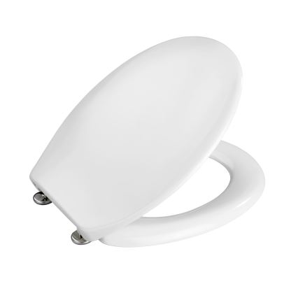WENKO 19539100-WC VIGONE toilet seat 37.5 x 45 cm white/silver