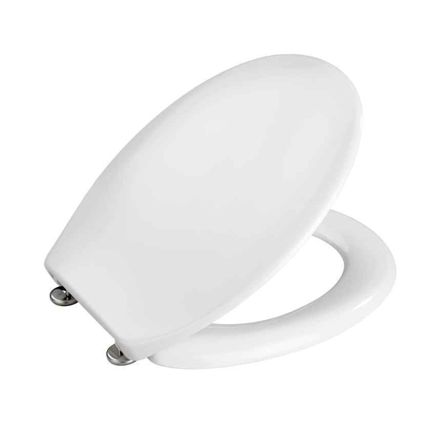 WENKO 19539100-WC VIGONE toilet seat 37.5 x 45 cm white/silver