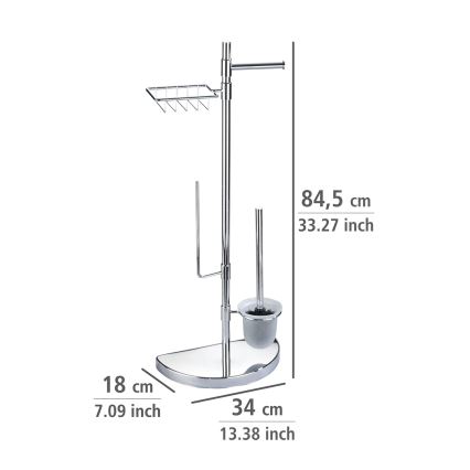 WENKO 196022500 - Toiletry center SPACE MARVEL 34x84.5 cm silver/satin