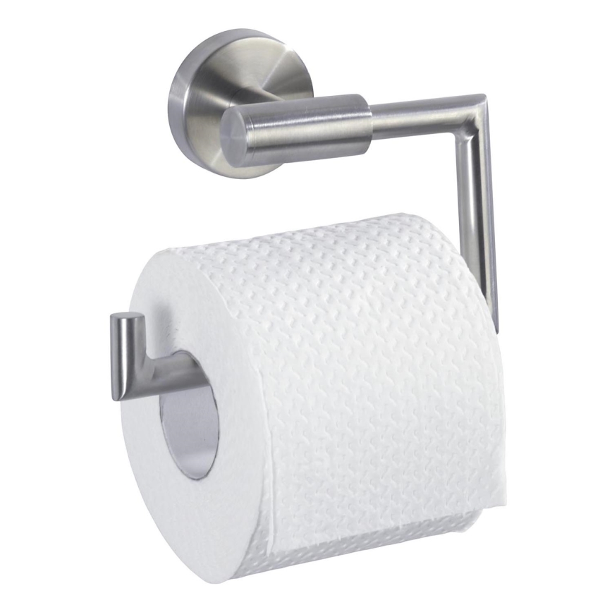 WENKO 19612100 - BOSIO MATT Toilet Paper Holder 15x10,5 cm Stainless Steel/Silver