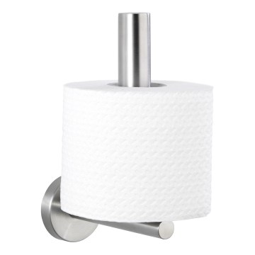 WENKO 19613100 - BOSIO MATT Toilet Paper Holder 8 x 18 cm, stainless steel/silver