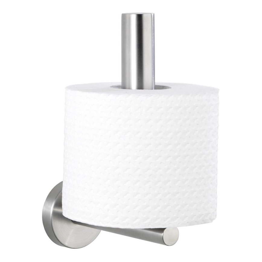 WENKO 19613100 - BOSIO MATT Toilet Paper Holder 8 x 18 cm, stainless steel/silver