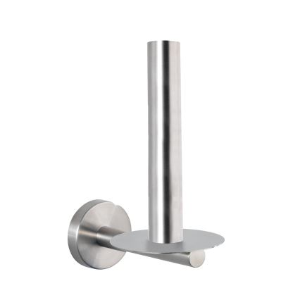 WENKO 19613100 - BOSIO MATT Toilet Paper Holder 8 x 18 cm, stainless steel/silver