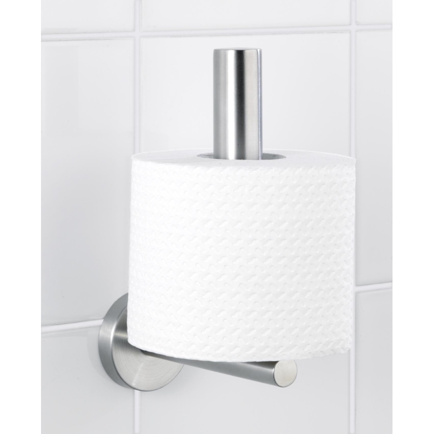 WENKO 19613100 - BOSIO MATT Toilet Paper Holder 8 x 18 cm, stainless steel/silver