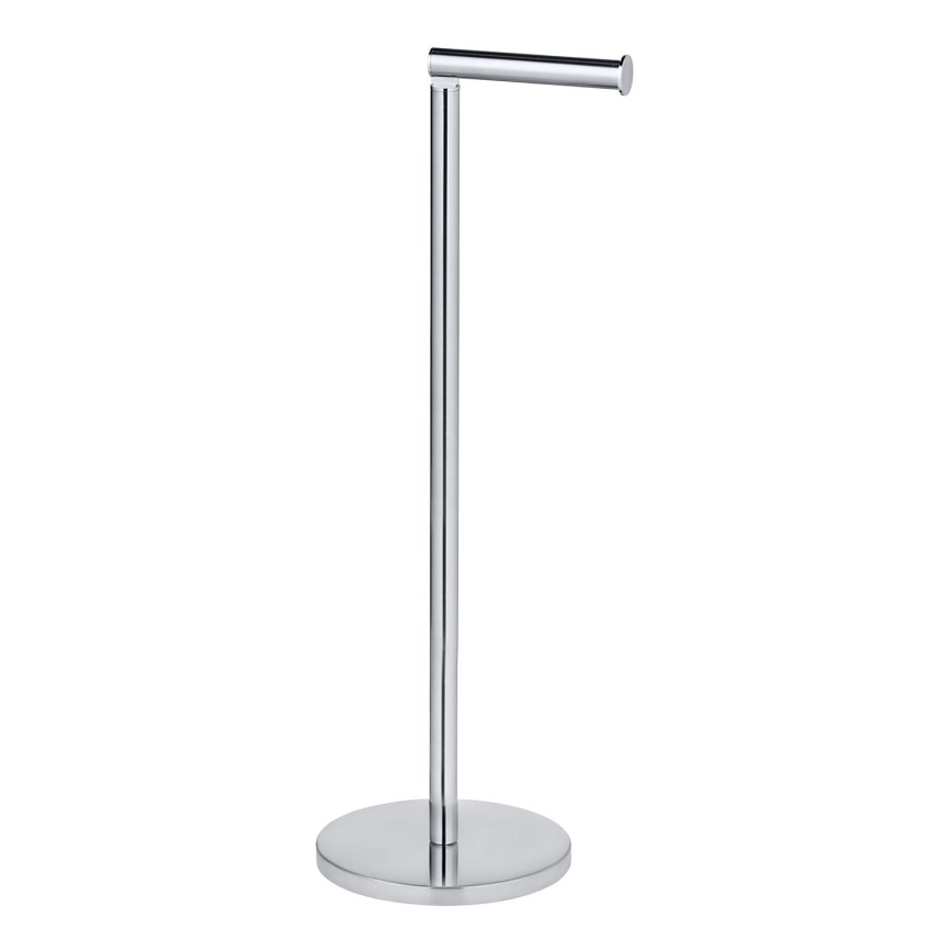 WENKO 19637100 - Stainless Steel Toilet Paper Holder 21x55 cm, Silver