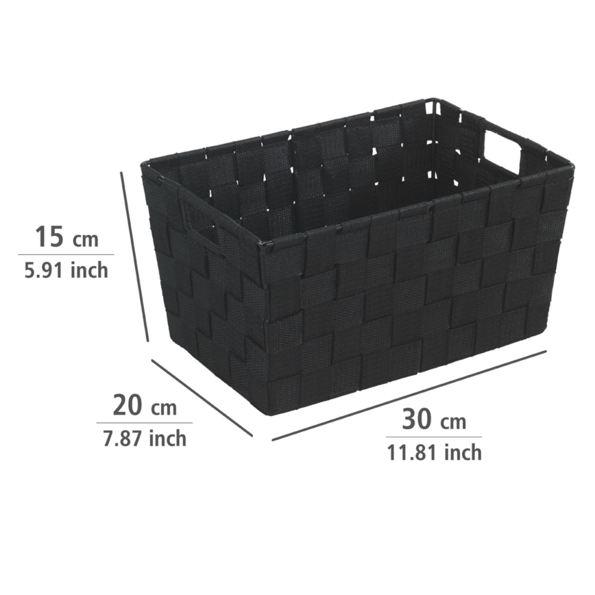 WENKO 19878100 - Basket ADRIA 30x20 cm black