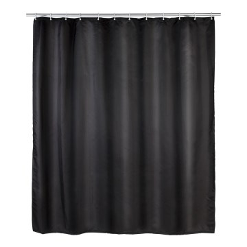 WENKO 20043100 - Shower Curtain 180x200 cm Black