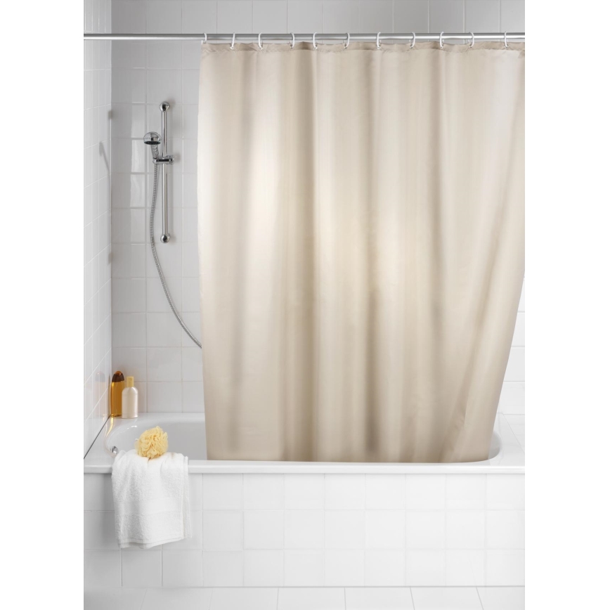 WENKO 20045100 - Shower Curtain 180 x 200 cm, Beige