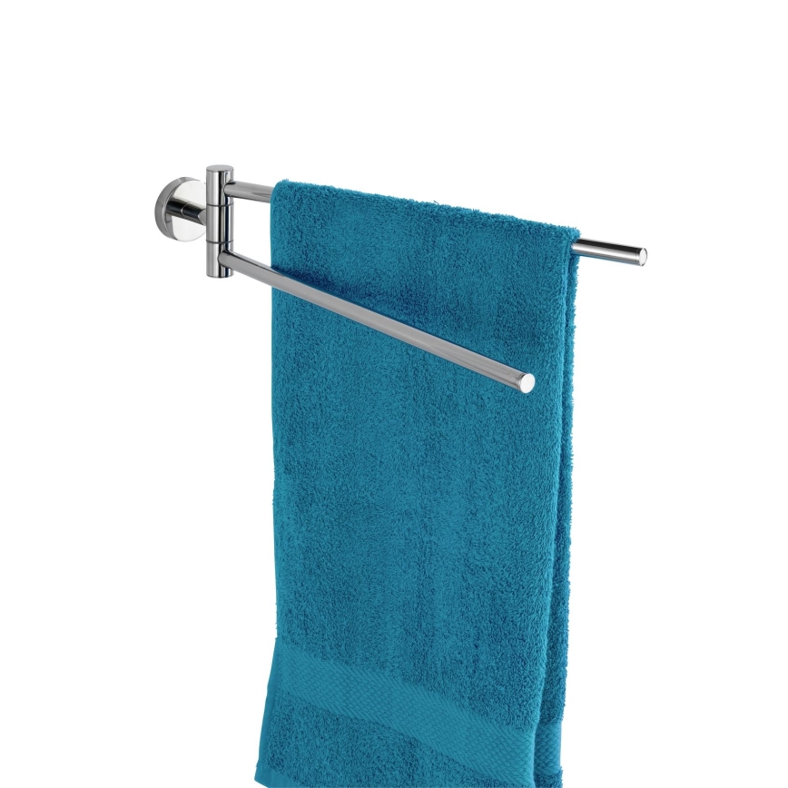 WENKO 20213100 - BOSIO SHINE Towel Holder 43x9 cm Stainless Steel/Silver