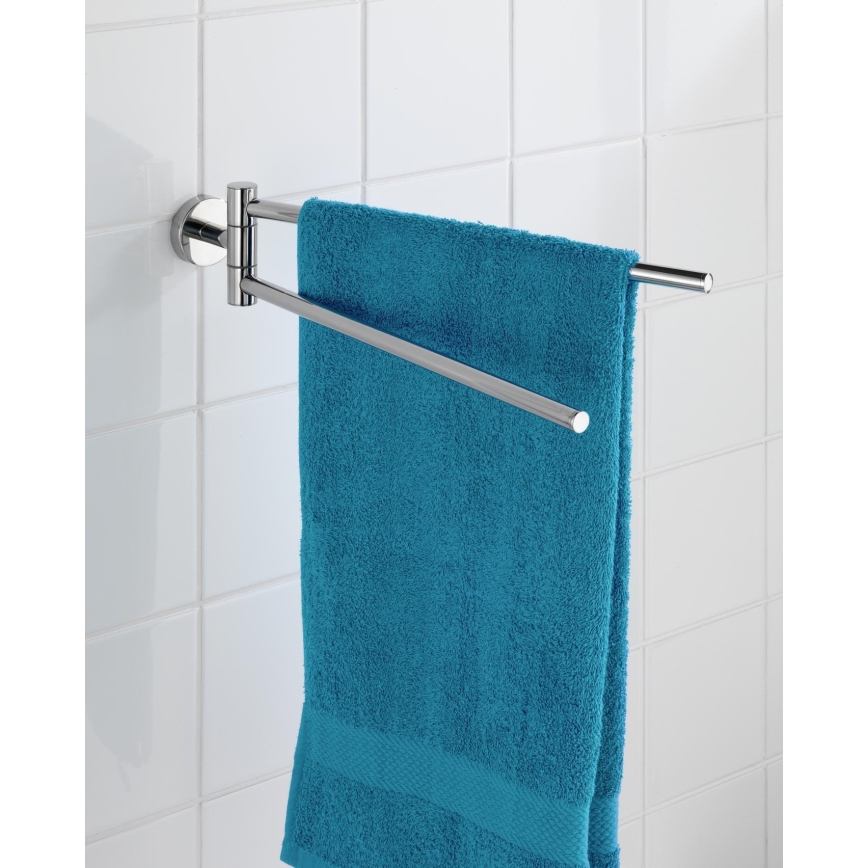 WENKO 20213100 - BOSIO SHINE Towel Holder 43x9 cm Stainless Steel/Silver