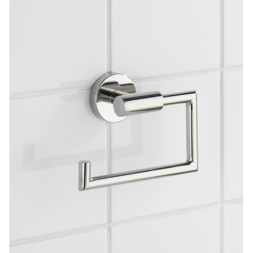 WENKO 20216100 - BOSIO SHINE Toilet Paper Holder 15 x 10.5 cm stainless steel/silver