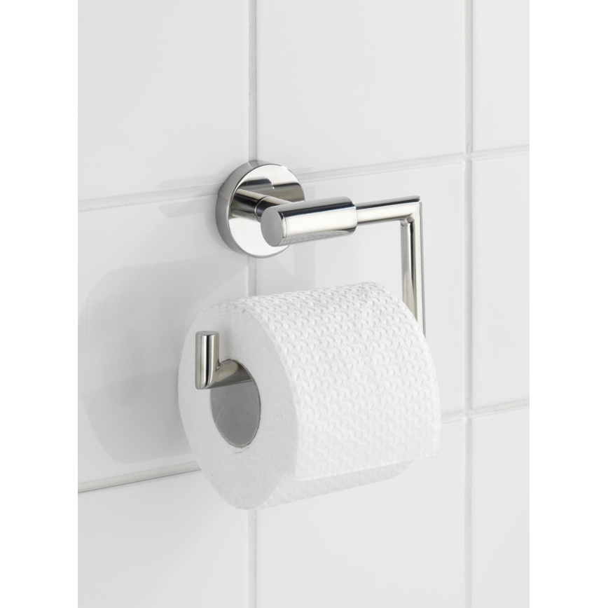 WENKO 20216100 - BOSIO SHINE Toilet Paper Holder 15 x 10.5 cm stainless steel/silver