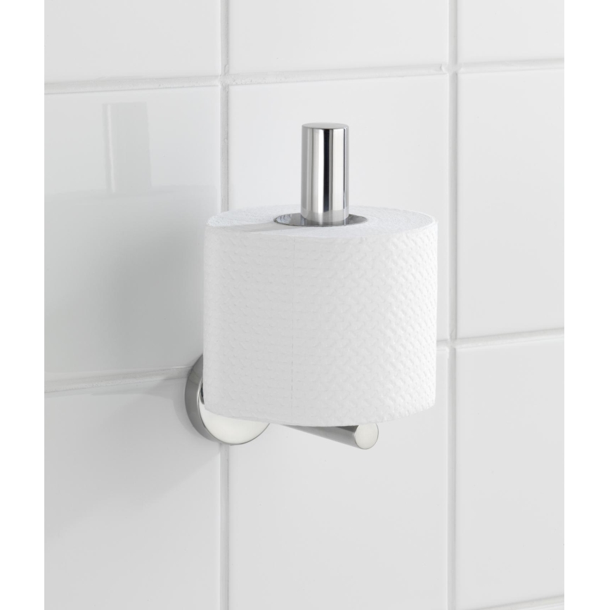 WENKO 20218100 - BOSIO SHINE Toilet Paper Holder 8 x 12.5 cm stainless steel/silver