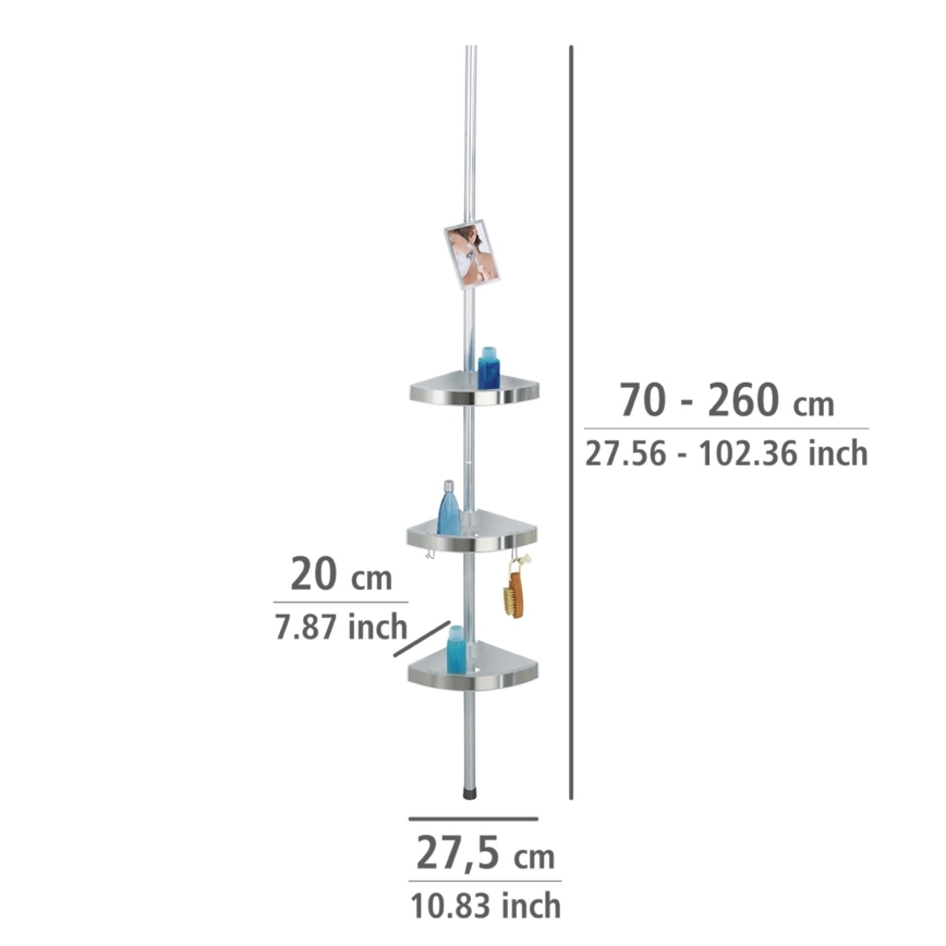 WENKO 20349100-Corner element PREMIUM 27,5x260 cm satin