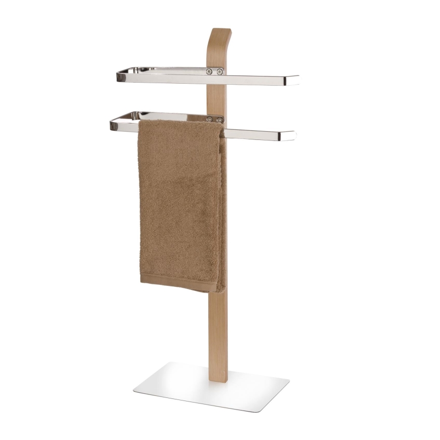 WENKO 20396100 - Towel Stand SAMONA 40,5x79,5 cm polished chrome/brown