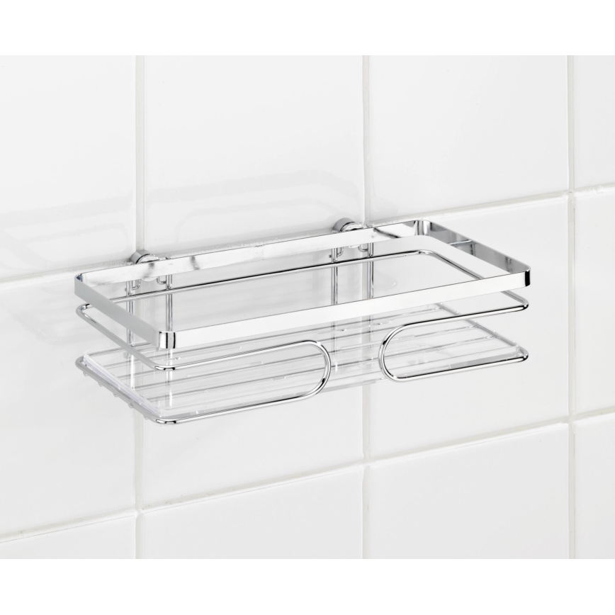 WENKO 20409100 - Premium Stainless Steel Shelf, 24 x 13.5 cm, stainless/silver