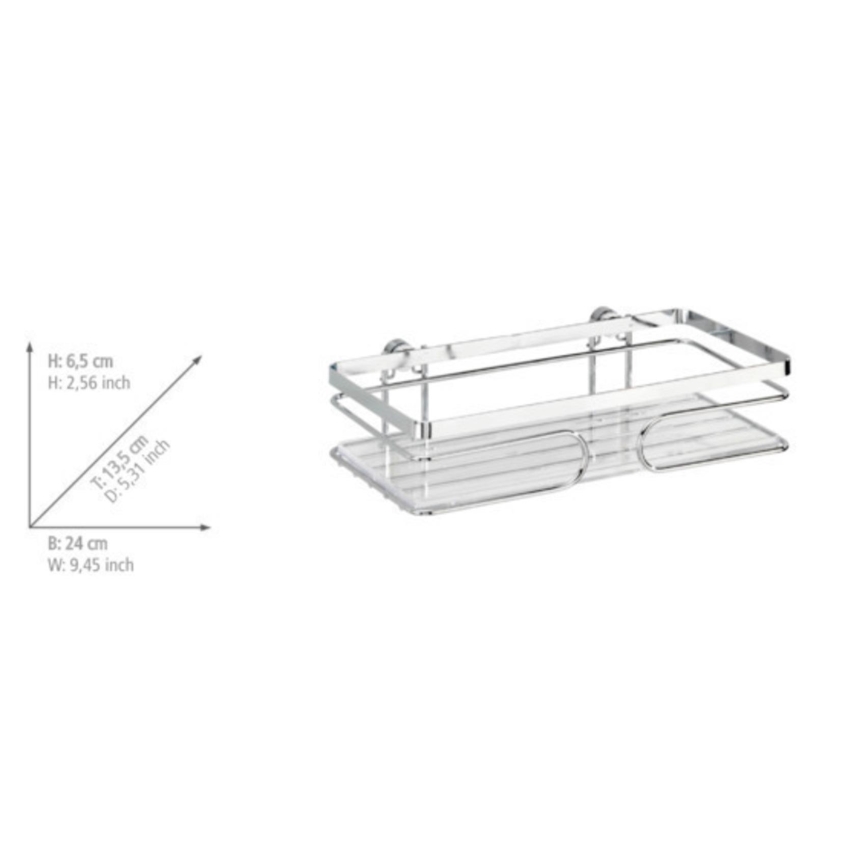 WENKO 20409100-Shelf PREMIUM STAINLESS STEEL 24x13,5 cm stainless/silver