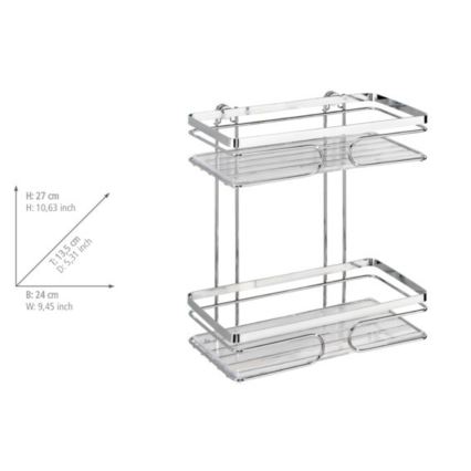 WENKO 20410100 - PREMIUM STAINLESS STEEL Shelf 24x27 cm stainless/silver