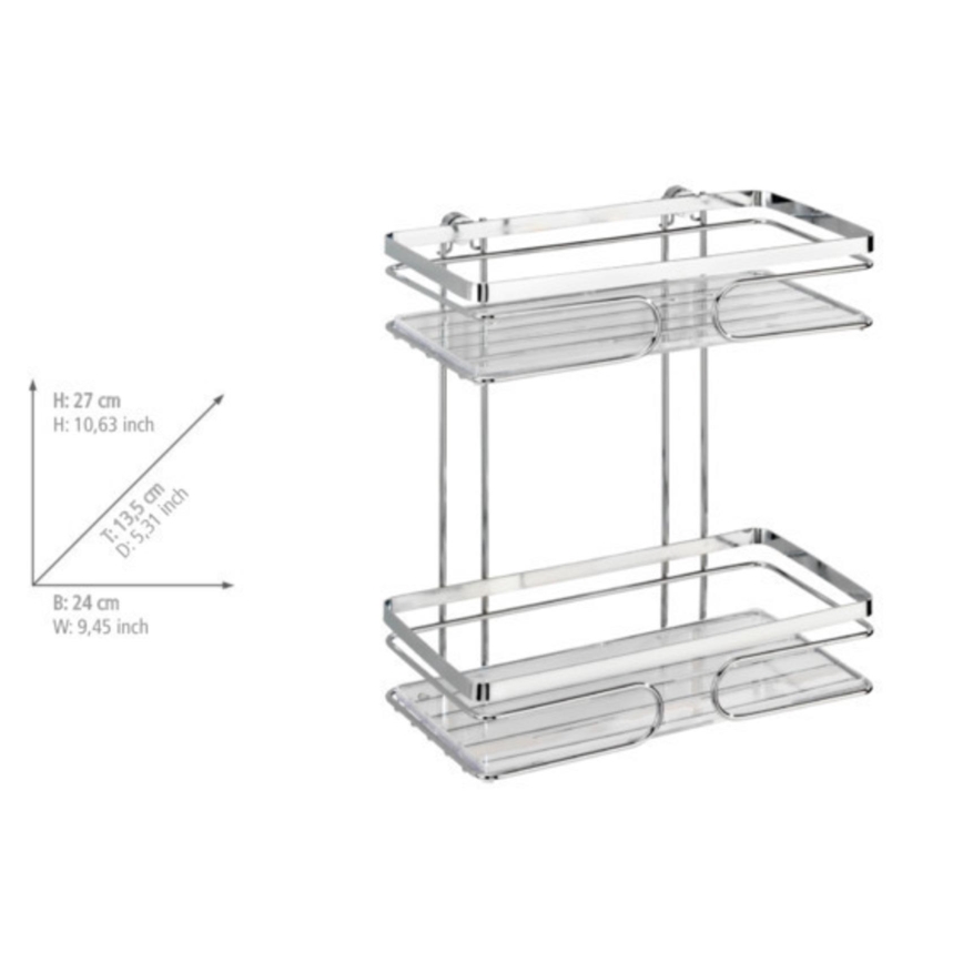 WENKO 20410100 - PREMIUM STAINLESS STEEL Shelf 24x27 cm stainless/silver