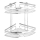 WENKO 20412100 - PREMIUM Stainless Steel Corner Shelf, 26.5 x 27.5 cm, stainless steel/silver