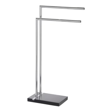 WENKO 20461100 - NOBLE Towel Stand 45.5 x 82 cm chrome/black