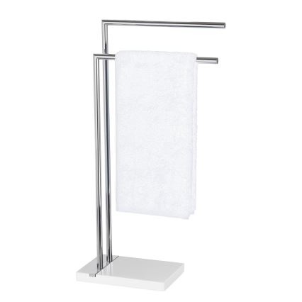 WENKO 20487100 - NOBLE Towel Stand 45.5 x 82 cm, Polished Chrome/White