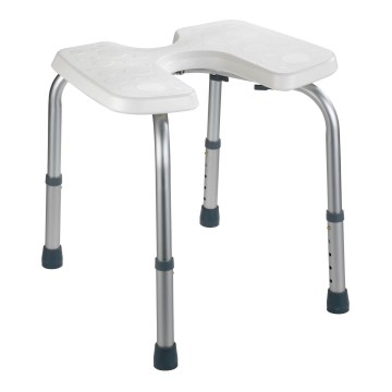 WENKO 206051100 - SECURA Stool 46 x 53.5 cm White/Silver