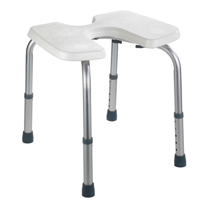 WENKO 206051100 - SECURA Stool 46 x 53.5 cm White/Silver